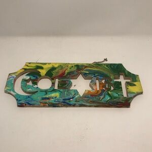 Colorful Coexist Wooden Wall Art
